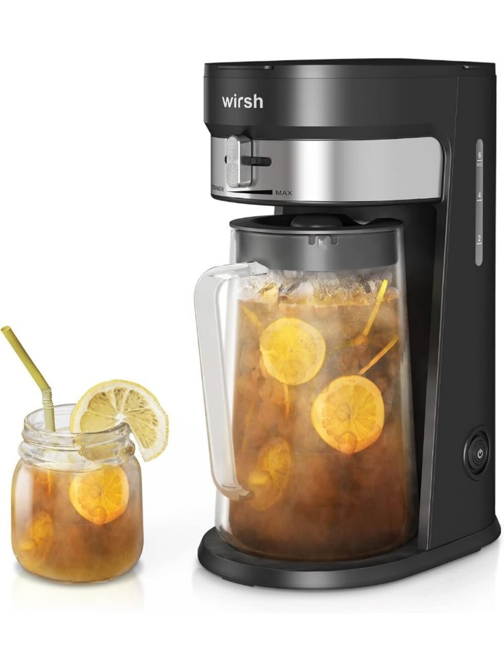 3QT Iced Tea & Coffee Maker with Strength Control, Reusable Filter - Perfect for